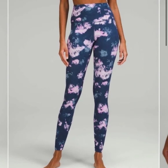 Lululemon Align High-Rise Pant 28" Circulate Tie Dye Mineral Blue 45349 - Picture 1 of 13